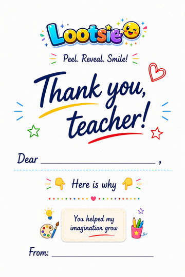 Thank You Teacher – You Helped My Imagination Grow