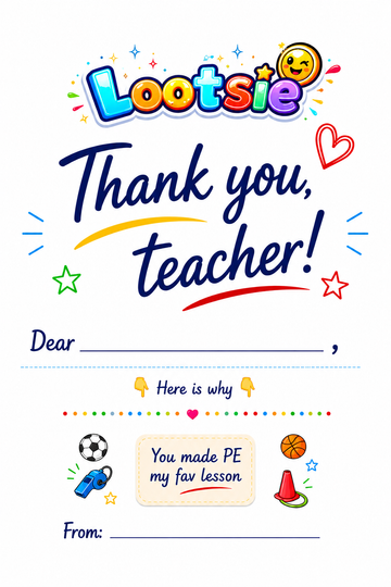Thank You Teacher – You Made PE My Favourite Lesson